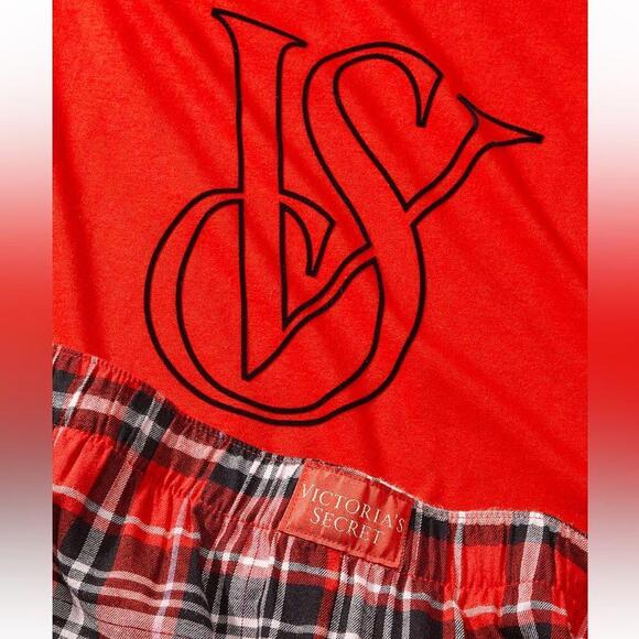 VICTORIA'S SECRET Flannel Jogger Tee-Jama Set - Picture 4 of 5